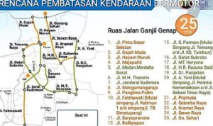 25 Titik Ganjil Genap di Jakarta yang Berlaku pada Hari Senin 13 Januari untuk Kendaraan Pelat Ganjil