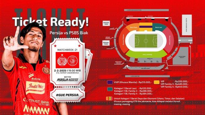 Kolaborasi Persija Jakarta vs PSBS Biak: Harga Tiket dan Cara Pembelian melalui Persija Access