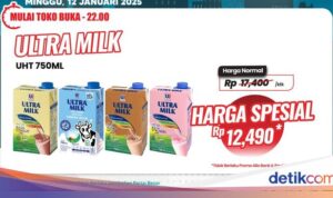 Promo Bombastis! Susu Kotak Jumbo Hanya Rp 12 Ribuan di Transmart Full Day Sale!
