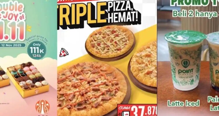 Promo Spesial 11.11: Nikmati Diskon Makanan & Minuman dari JCO, PHD, Wingstop, dan Point Coffee